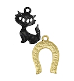 Amulet - Black Cat & Horseshoe (Protection from Evil)