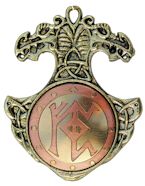 Amulet Pendant - Bindrune for Financial Security (Reversible)